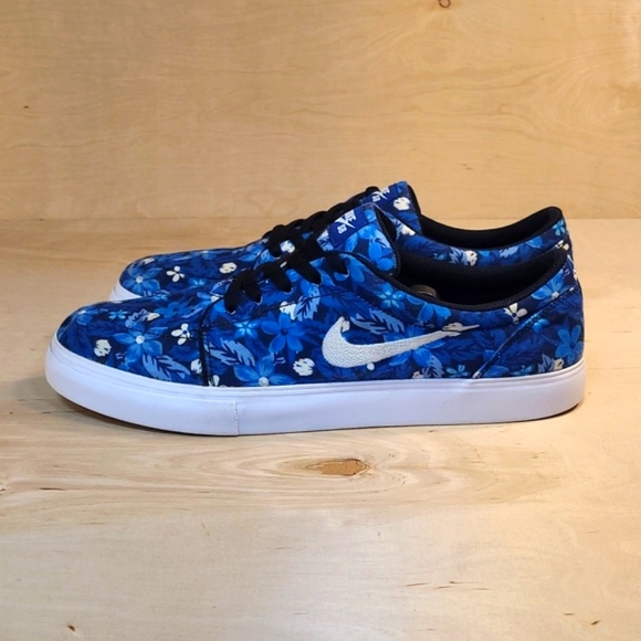 Nike SB Satire Premium Blue Canvas Floral Shoes - Picture 5 of 10